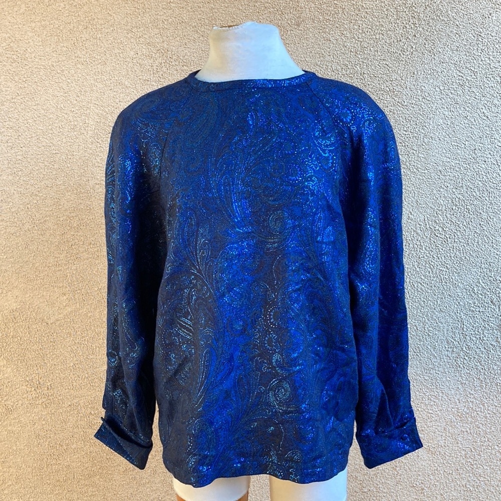 Silk & Wool Made in Italy Metalic Thread Top